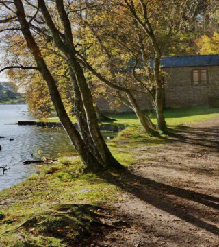 Peaceful walks at nearby Talkin Tarn from Wall & Lakes Holiday Cottage, Brampton