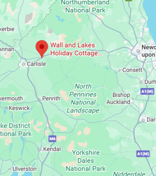 Wall & Lakes Holiday Cottage Location Map